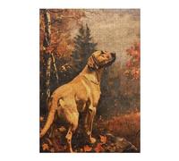 Puzzles 38x26cm/1000pcs pour Adolescents Vintage Labrador Retriever Jeux Relaxants pour Adultes Difficile Difficile Cadeaux pour Les Amis Et La Famille 38x26cm/1000pcs