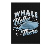 Puzzles 38x26cm/1000pcs pour Adolescents Whale Hello There Puzzles pour Adultes Décoration Murale Jouet Une Œuvre d'art Cadeaux pour Les Amis Et La Famille 38x26cm/1000pcs