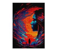 Puzzles 38x26cm/1000pcs pour Adolescents Whispering Winds A Journey Within Puzzles pour Adultes Jeu Manuel pour S'amuser en Famille Cadeaux Anti-Stress 38x26cm/1000pcs