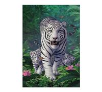Puzzles 38x26cm/1000pcs pour Adolescents White Tigers Puzzle Jeux De Détente Vacances À La Maison Passer Le Temps pour Les Jeux 38x26cm/1000pcs