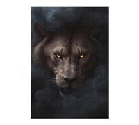 Puzzles 38x26cm/1000pcs pour Adolescents Wild Lion Halloween Poster Puzzles pour Adultes Décoration Murale Jouet Une Œuvre d'art Cadeaux pour Les Amis Et La Famille 38x26cm/1000pcs