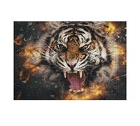 Puzzles 38x26cm/1000pcs pour Adolescents Wild Tiger Roar Nature's Power Puzzle Adulte Jeu Manuel Décoration Parfaite Aide À Exercer Le Cerveau 38x26cm/1000pcs