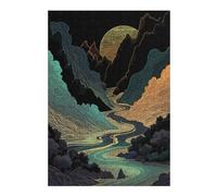Puzzles 38x26cm/1000pcs pour Adolescents Winding River Landscape Puzzles À Monter Soi-même, Jouets De Course À La Main, Une Offre Idéale comme Cadeau pour Toute La Famille 38x26cm/1000pcs