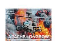 Puzzles 38x26cm/1000pcs pour Adultes AH64D ApacheLongbow Puzzle Adulte, Jeu De Réflexion, Décoration Intérieure, Défi À Relever 38x26cm/1000pcs