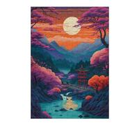 Puzzles 38x26cm/1000pcs pour Adultes Amazing Landscape Japan Puzzle Anti-Stress, Jouet De Décoration Intérieure, Défi Éducatif 38x26cm/1000pcs