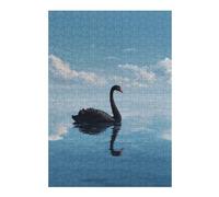 Puzzles 38x26cm/1000pcs pour Adultes Black Swan on Calm Water Puzzle Adulte, Jeu De Réflexion, Décoration Intérieure, Défi À Relever 38x26cm/1000pcs