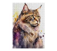 Puzzles 38x26cm/1000pcs pour Adultes Cat Casse-têtes pour Adultes, Jeu De Réflexion Difficile, Cadeau d'anniversaire Unique 38x26cm/1000pcs