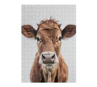 Puzzles 38x26cm/1000pcs pour Adultes Cow Face Casse-têtes pour Adultes, Jeu De Réflexion Difficile, Cadeau d'anniversaire Unique 38x26cm/1000pcs