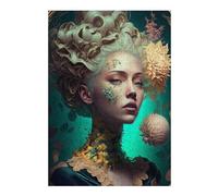 Puzzles 38x26cm/1000pcs pour Adultes Enchanted Floral Portrait Puzzle Anti-Stress, Jouet De Décoration Intérieure, Défi Éducatif 38x26cm/1000pcs