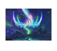 Puzzles 38x26cm/1000pcs pour Adultes Enchanted Night Sky with Wolf Puzzles pour Adultes Jeux Relaxants Découpe De Précision Stimule Le Cerveau 38x26cm/1000pcs