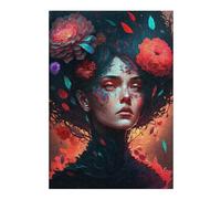 Puzzles 38x26cm/1000pcs pour Adultes Floral Fantasy Portrait Puzzles À Monter Soi-même, Jouets, Modèles À Assembler, Cadeaux pour Les Amis Et La Famille 38x26cm/1000pcs