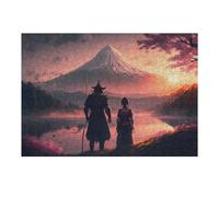 Puzzles 38x26cm/1000pcs pour Adultes Geisha Samurai Mount Fuji Puzzles pour Adultes Jeu Manuel Difficile Difficile Cadeaux pour Les Amis Et La Famille 38x26cm/1000pcs