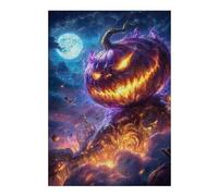 Puzzles 38x26cm/1000pcs pour Adultes Halloween Pumpkin Horror Scene Puzzles pour Adultes Jeu Manuel Difficile Difficile Cadeaux pour Les Amis Et La Famille 38x26cm/1000pcs