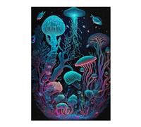 Puzzles 38x26cm/1000pcs pour Adultes Neon Coral Reef Casse-têtes pour Adultes Jeu Manuel Assemblage De Motifs Cadeaux De Noël Et d'anniversaire 38x26cm/1000pcs