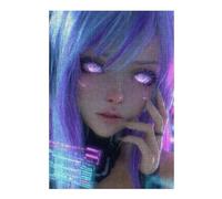 Puzzles 38x26cm/1000pcs pour Adultes Neon Hair Girl-1 Puzzles pour Adultes Jeu Manuel Difficile Difficile Cadeaux pour Les Amis Et La Famille 38x26cm/1000pcs