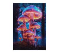 Puzzles 38x26cm/1000pcs pour Adultes Neon Magic Mushrooms Puzzle pour Adultes, Jeu De Réflexion, Cadeau Amusant pour Toute La Famille Et Les Amis 38x26cm/1000pcs