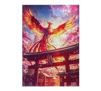 Puzzles 38x26cm/1000pcs pour Adultes Phoenix Torii Pathway Japa Puzzle pour Adultes Jeu Manuel Décoration Murale Cadeau d'anniversaire Unique 38x26cm/1000pcs