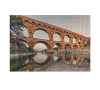 Puzzles 38x26cm/1000pcs pour Adultes Pont du Gard Puzzle Adulte, Jeu De Réflexion, Décoration Intérieure, Défi À Relever 38x26cm/1000pcs