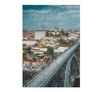 Puzzles 38x26cm/1000pcs pour Adultes Porto City Casse-têtes pour Adultes, Jeu De Réflexion Difficile, Cadeau d'anniversaire Unique 38x26cm/1000pcs