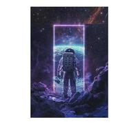 Puzzles 38x26cm/1000pcs pour Adultes Purple Neon Space Portal Puzzle Anti-Stress, Jouet De Décoration Intérieure, Défi Éducatif 38x26cm/1000pcs