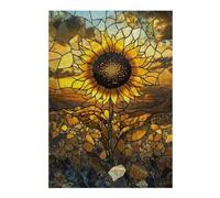 Puzzles 38x26cm/1000pcs pour Adultes Stained Glass Sunflower Puzzles À Monter Soi-même, Jouets, Modèles À Assembler, Cadeaux pour Les Amis Et La Famille 38x26cm/1000pcs