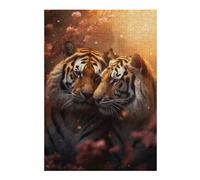 Puzzles 38x26cm/1000pcs pour Adultes Tigers Romantic Love Peace Puzzles À Monter Soi-même, Jouets, Modèles À Assembler, Cadeaux pour Les Amis Et La Famille 38x26cm/1000pcs