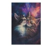 Puzzles 38x26cm/1000pcs pour Adultes Two Cats in Love Puzzles À Monter Soi-même, Jouets, Modèles À Assembler, Cadeaux pour Les Amis Et La Famille 38x26cm/1000pcs