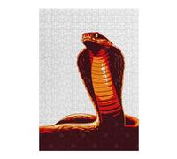 Puzzles 38x26cm/1000pcs Stylized Cobra Illustration on White Background Casse-tête pour Adultes, Jeu De Réflexion, pour S'amuser en Famille, Cadeaux d'anniversaire Et De Noël Uniques 38x26cm/1000pcs