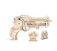 Puzzles 3D en bois pour adultes - Bandes en caoutchouc - Jouet pour pistolet - Kit de construction à monter soi-même - Cadeaux pour adolescents