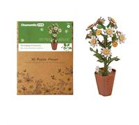 Puzzles 3D en bois pour adultes, blocs de construction de fleurs artificielles - Kit de décoration d'intérieur pour petite amie, maman, femme - Cadeaux pour Noël, anniversaire, Saint-Valentin, fête