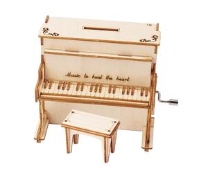 Puzzles 3D pour Adultes - Boîte à Musique Piano Jigsaw en Bois, Kit de Modèle de Construction, Ensemble Créatif Brain Teaser | Puzzle Loisirs Pour Chambre, Bureau, Étagère, Salon, Maison, Affichage