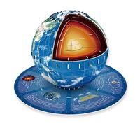 Puzzles 3D pour Les Enfants de 8 à 13 Ans, Puzzle Globe terrestre 3D pour Enfants - Modèle de Globe éducatif à Faire soi-même avec Noyau Interne et Couches Manteau, Jouets Montessori pour apprendr