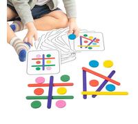 Puzzles 3D pour,Rich Card Patterns Intelligence Game avec Six bâtons de Couleurs - Jouet d'intelligence éducative, Cadeau éducatif de Jouet de Casse-tête en Bois pour des garçons d'filles