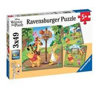 Ravensburger - Puzzle Enfant - Puzzles 3x49 p - Journée Sportive/Disney Winnie l'ourson - Dès 5 Ans - 05187