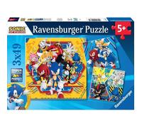 Puzzles 3x49 pièces Les aventures de Sonic, A partir de 5 ans, 12001133, Ravensburger
