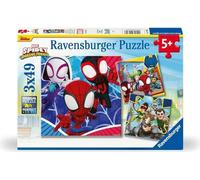 Puzzles 3x49 pieces Spidey, le lanceur de toile, Spiderman, Des 5 ans, 00005730, Ravensburger