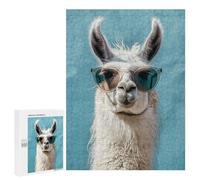Puzzles 500 PCS Cute Llama Art Puzzles pour Adolescents Jeux Relaxants Défi Difficile Cadeaux Uniques d'anniversaire Et De Noël 500 PCS