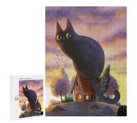 Puzzles 500 PCS Giant Cat by Day Puzzles pour Adolescents Jeux Relaxants Défi Difficile Cadeaux Uniques d'anniversaire Et De Noël 500 PCS