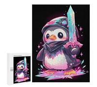 Puzzles 500 PCS Magical Penguin Swordsman Puzzles pour Adolescents Jeux Relaxants Défi Difficile Cadeaux Uniques d'anniversaire Et De Noël 500 PCS