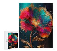 Puzzles 500 PCS pour Adolescents Abstract Flower Puzzles pour Adultes Jeux Amusants Difficile Difficile À Compléter 500 PCS