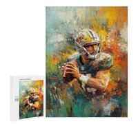 Puzzles 500 PCS pour Adolescents Abstract Football Player Art Jeu De Puzzle Casse-tête Anti-Stress Stimulant À Compléter 500 PCS