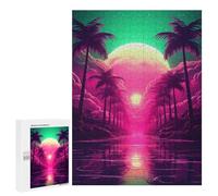 Puzzles 500 PCS pour Adolescents Abstract Retrowave Fusion Jeu De Puzzle Casse-tête Anti-Stress Stimulant À Compléter 500 PCS