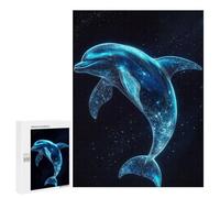 Puzzles 500 PCS pour Adolescents Algorithmic Cosmic Dolphin Puzzles pour Adultes Décoration Murale Jouet Difficile, Difficile, Stimulant À Compléter 500 PCS