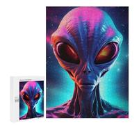 `Puzzles 500 PCS pour Adolescents Alien Head Front View Puzzles pour Adultes Jeux De Détente Découpe De Précision Offre Spéciale Cadeaux pour Toute La Famille 500 PCS