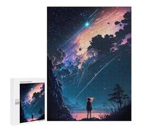 Puzzles 500 PCS pour Adolescents Anime Chaos Galaxy Night Puzzles pour Adultes À Monter Soi-même - Jeux Éducatifs Et Amusants en Famille 500 PCS