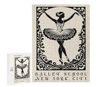 Puzzles 500 PCS pour Adolescents Ballet School New York City Poster Puzzles pour Adultes Jeux Amusants Difficile Difficile À Compléter 500 PCS