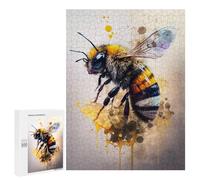 Puzzles 500 PCS pour Adolescents Bee Watercolor Sketch Puzzles pour Adultes - Jeux De Construction - Analyse Et Logique - Idées Cadeaux pour Toute La Famille 500 PCS