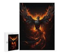 Puzzles 500 PCS pour Adolescents Black Phoenix Puzzles pour Adultes Décoration Murale Jouet Difficile, Difficile, Stimulant À Compléter 500 PCS