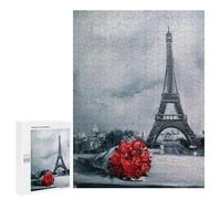 Puzzles 500 PCS pour Adolescents Bouquet for Parisian Women Puzzles pour Adultes Jeu De Réflexion Cadeau d'anniversaire Difficile À Compléter 500 PCS