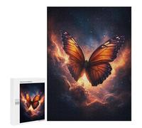 Puzzles 500 PCS pour Adolescents Butterfly in Space Wallpaper-1 Puzzles pour Adultes Améliore La Mémoire Défi Éducatif Réduction du Stress Cadeaux 500 PCS